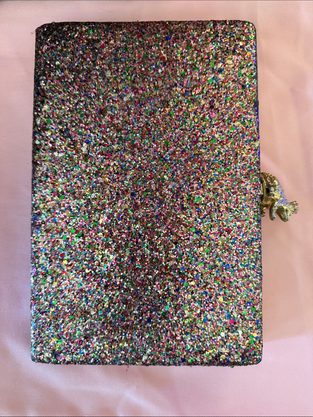 I Kissed A Frog Kate Spade Glitter and Gold Clutch - Picture 3 of 7